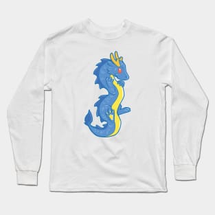 Cute Blue Eastern Dragon Twin Long Sleeve T-Shirt